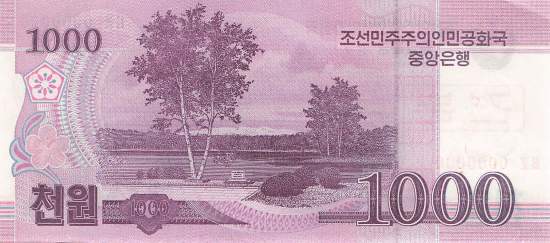 1000 Won p64-2 Specimen